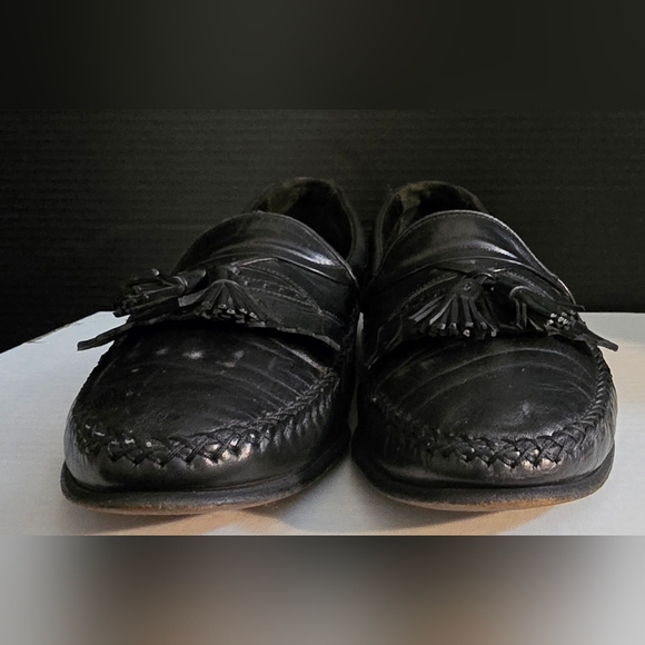 Johnston & Murphy Cellini Black Leather Tassel Loafers Men's Size 9 M Dress Shoe - Picture 6 of 13